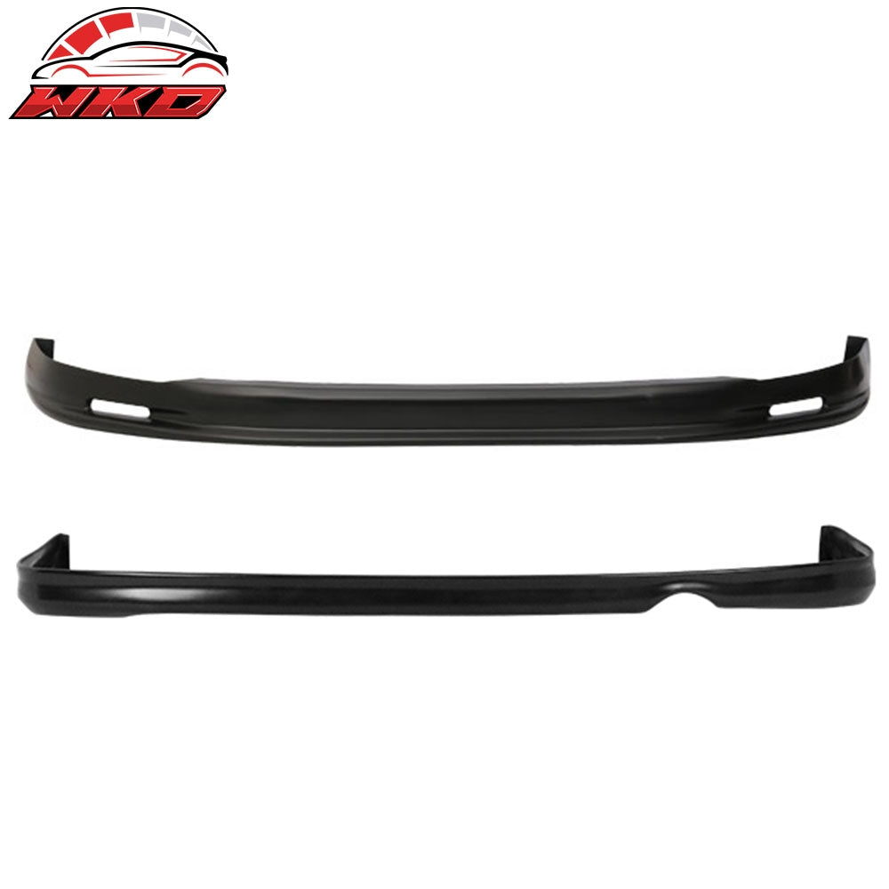 Fits 96-98 Honda Civic 2Dr/4Dr Mugen Style Front Bumper Lip + Rear Bumper Lip PP