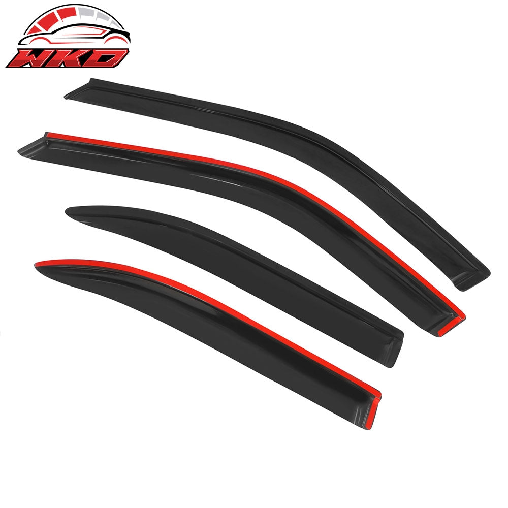 Fit 96-98 Honda Civic Front Bumper Lip + Rear Diffuser + Grille + Window Visors
