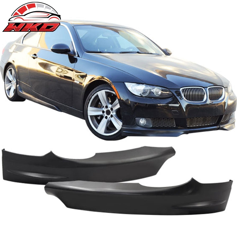 Fits 07-10 BMW E92 E93 3-Series Coupe Pre LCI 2PCS Front Bumper Lip Splitters PP