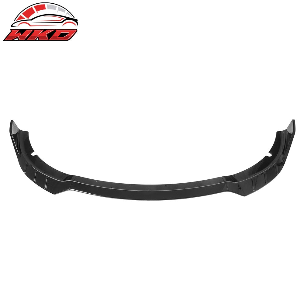 Fits 15-23 Dodge Charger SRT V6 A Style ABS Front Bumper Lip Gloss Black 3PCS