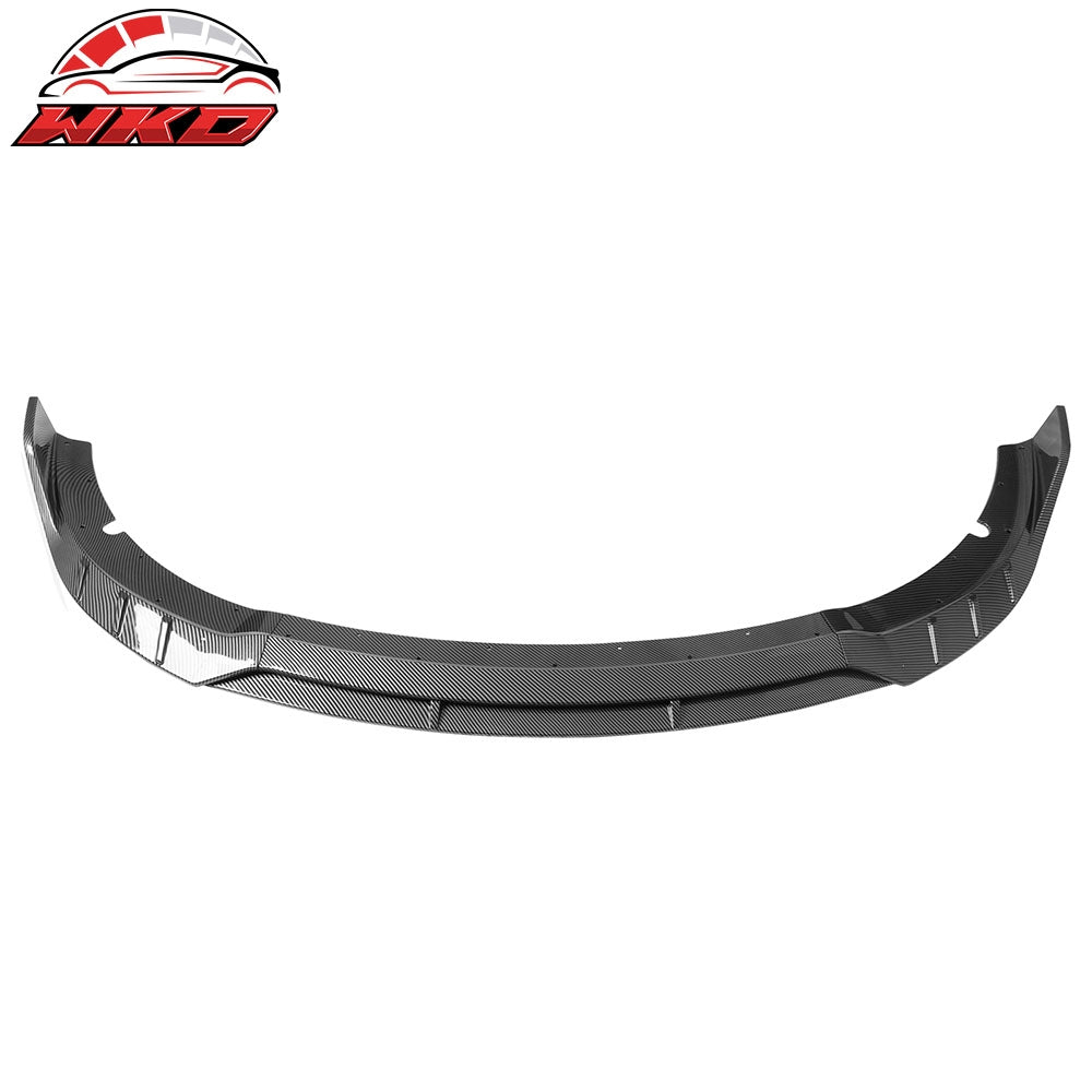 Fits 15-23 Charger SRT V6 B Style ABS Front Bumper Lip Carbon Fiber Print 4PCS