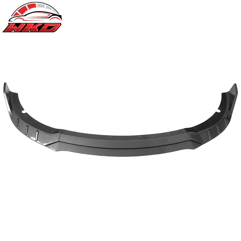 Fits 15-23 Charger SRT V6 C Style ABS Front Bumper Lip Carbon Fiber Print 4PCS
