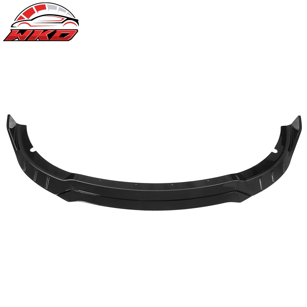 Fits 15-23 Dodge Charger SRT V6 C Style ABS Front Bumper Lip Gloss Black 4PCS