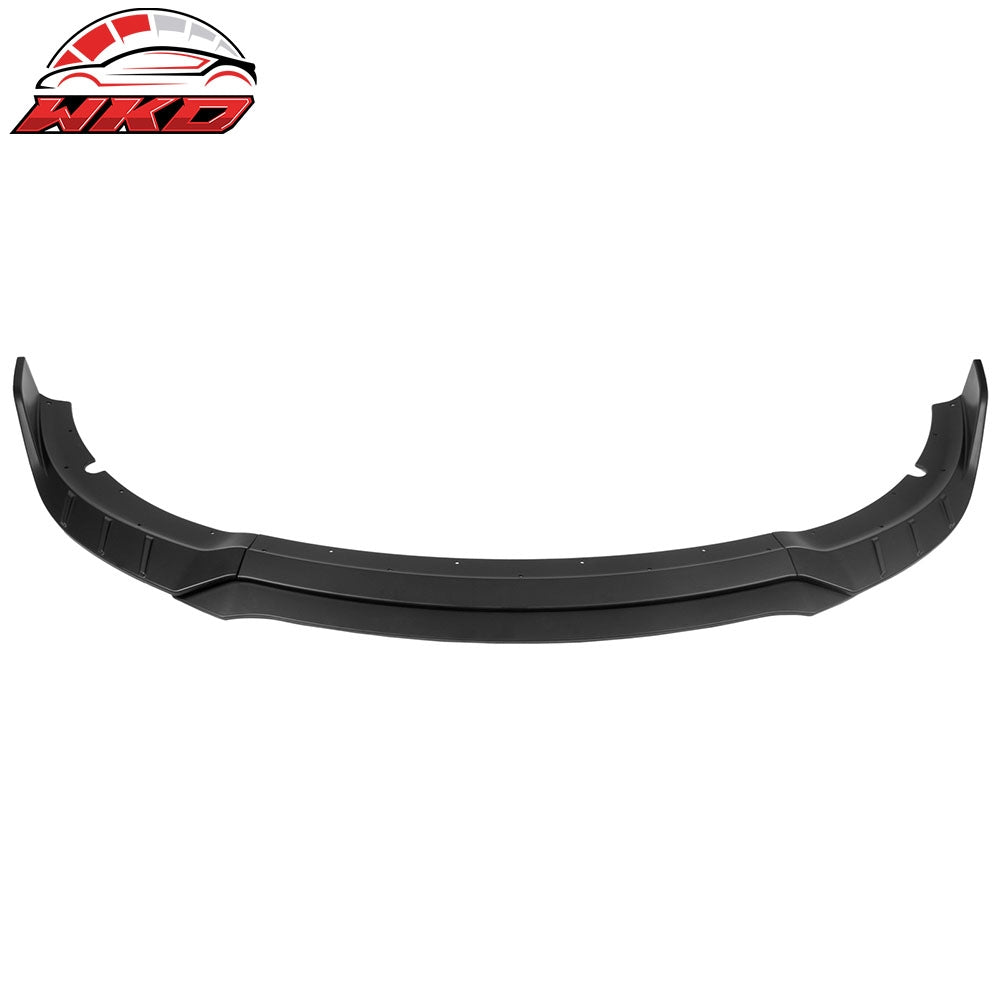 Fits 15-23 Dodge Charger SRT V6 C Style ABS Front Bumper Lip Matte Black 4PCS