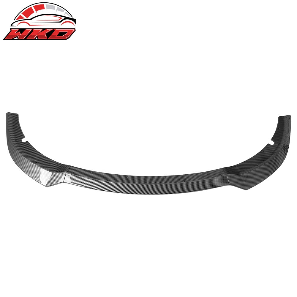 Fits 15-23 Charger SRT V7 A Style ABS Front Bumper Lip Carbon Fiber Print 3PCS