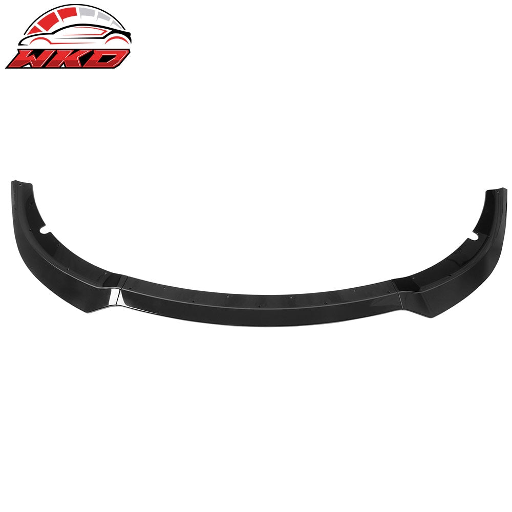 Fits 15-23 Dodge Charger SRT V7 A Style ABS Front Bumper Lip Gloss Black 3PCS