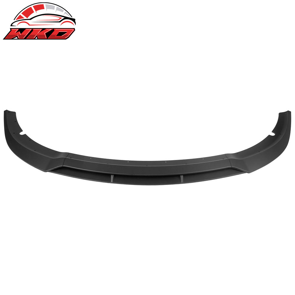 Fits 15-23 Dodge Charger SRT V7 B Style ABS Front Bumper Lip Matte Black 4PCS