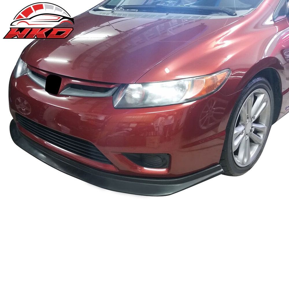 Fits 06-08 Honda Civic Aero DP Style Front Bumper Lip Splitter PU Chin Spoiler