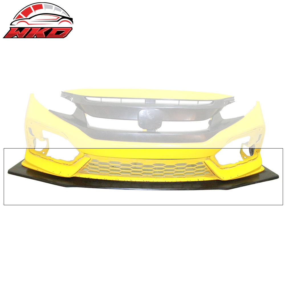 Fits 17-21 Honda Civic Sport 4DR Hatchback Front Bumper Lip Spoiler PU V6 Style