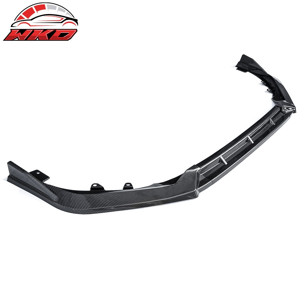 Fits 25-26 Honda Civic IKON Style 3PCS Front Bumper Lip Chin Carbon Fiber Print