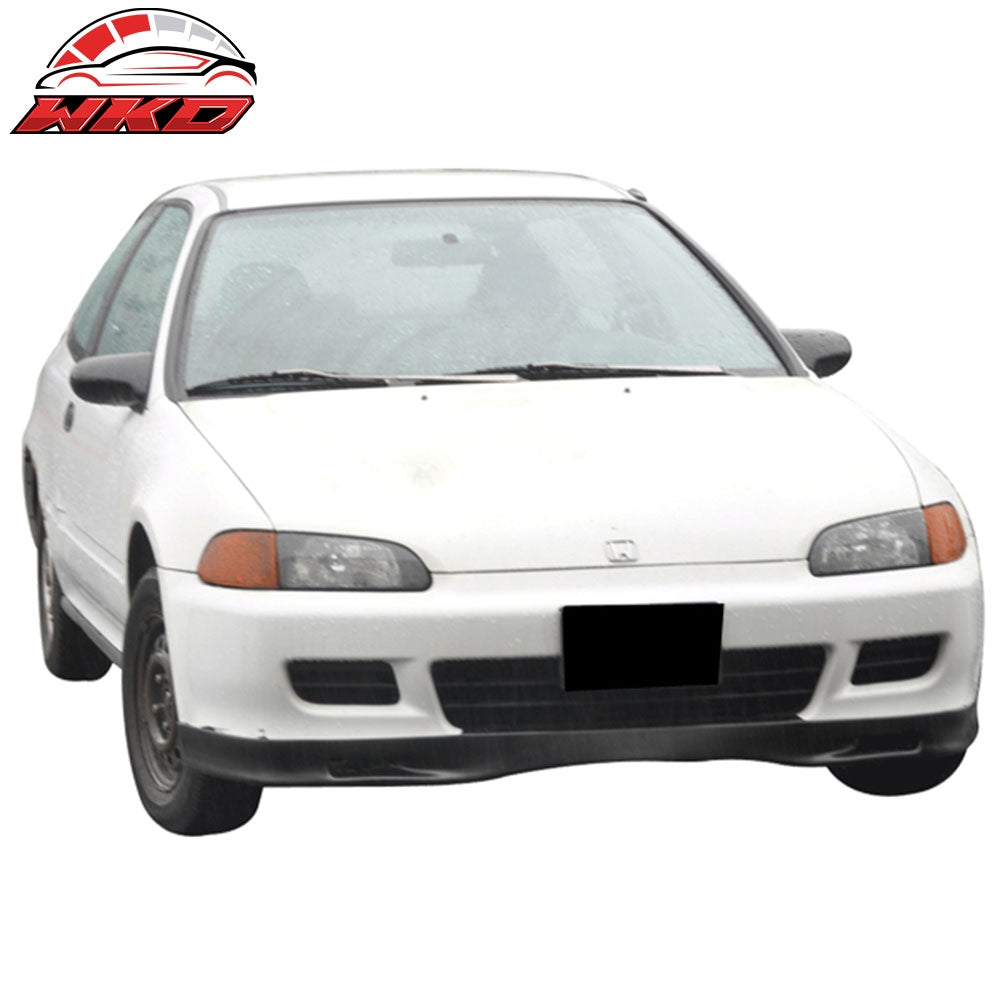 Fits 92-95 Honda Civic Coupe Hatchback Spoon Style Front Bumper Lip Spoiler PU