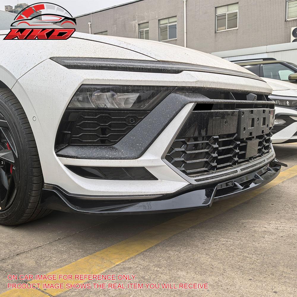 Fits 24-25 Hyundai Sonata N Line IKON V1 3PC Front Bumper Lip Carbon Fiber Print