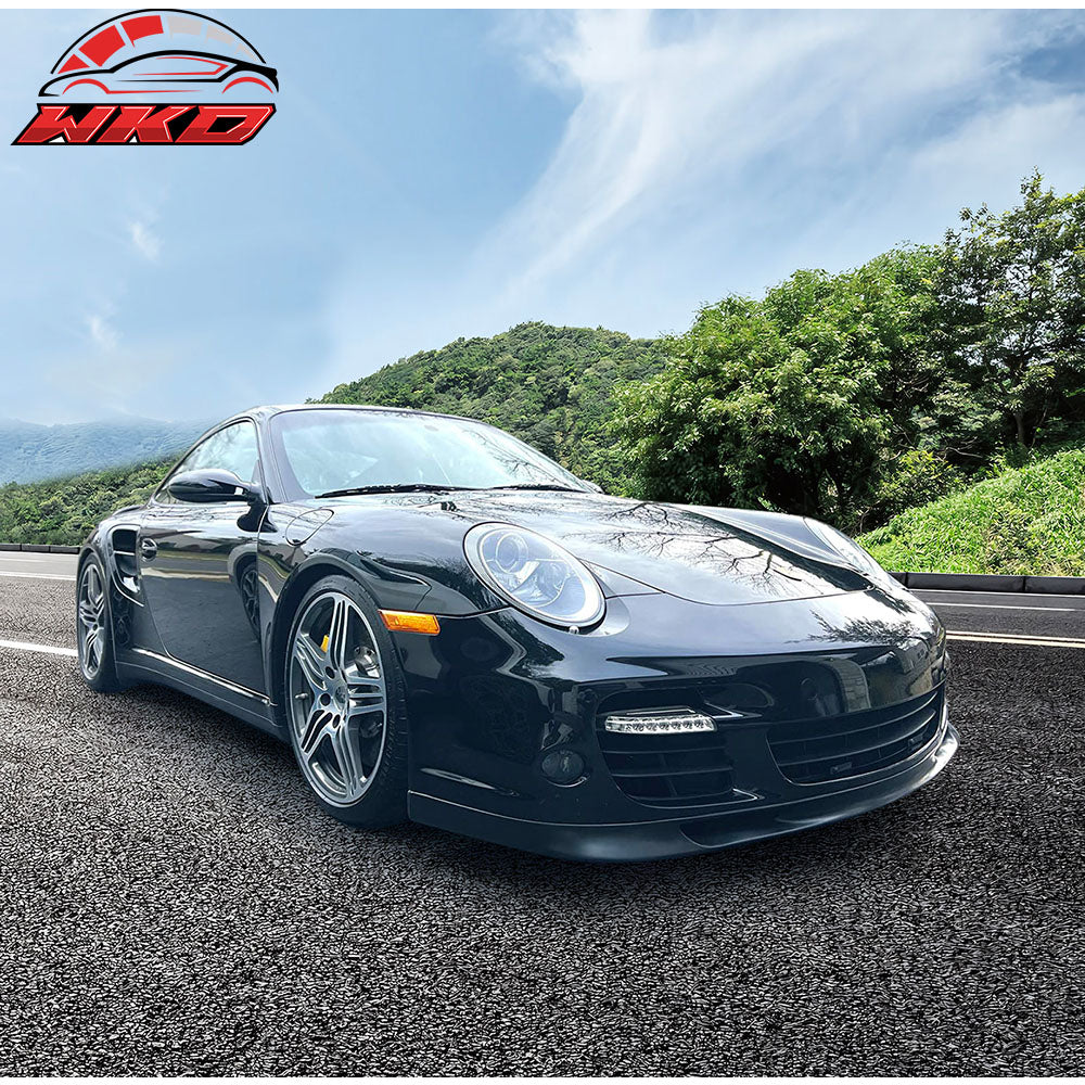 Fits 07-13 Porsche 997 911 OE Style Front Bumper Lip Unpainted PU Spoiler Kit