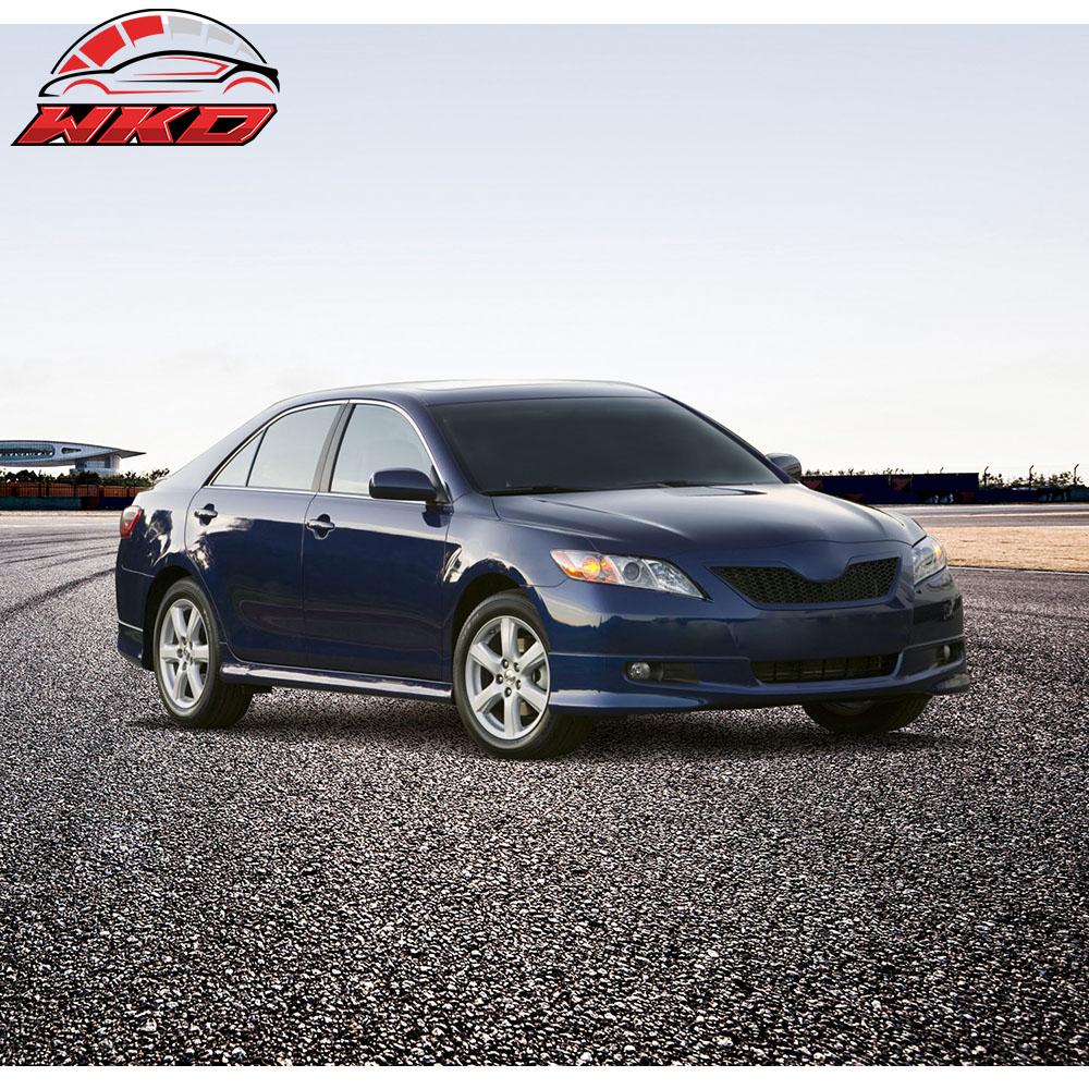 Fits 07-09 Toyota Camry Unpainted Black OE Factory SE Style Front Bumper Lip PU