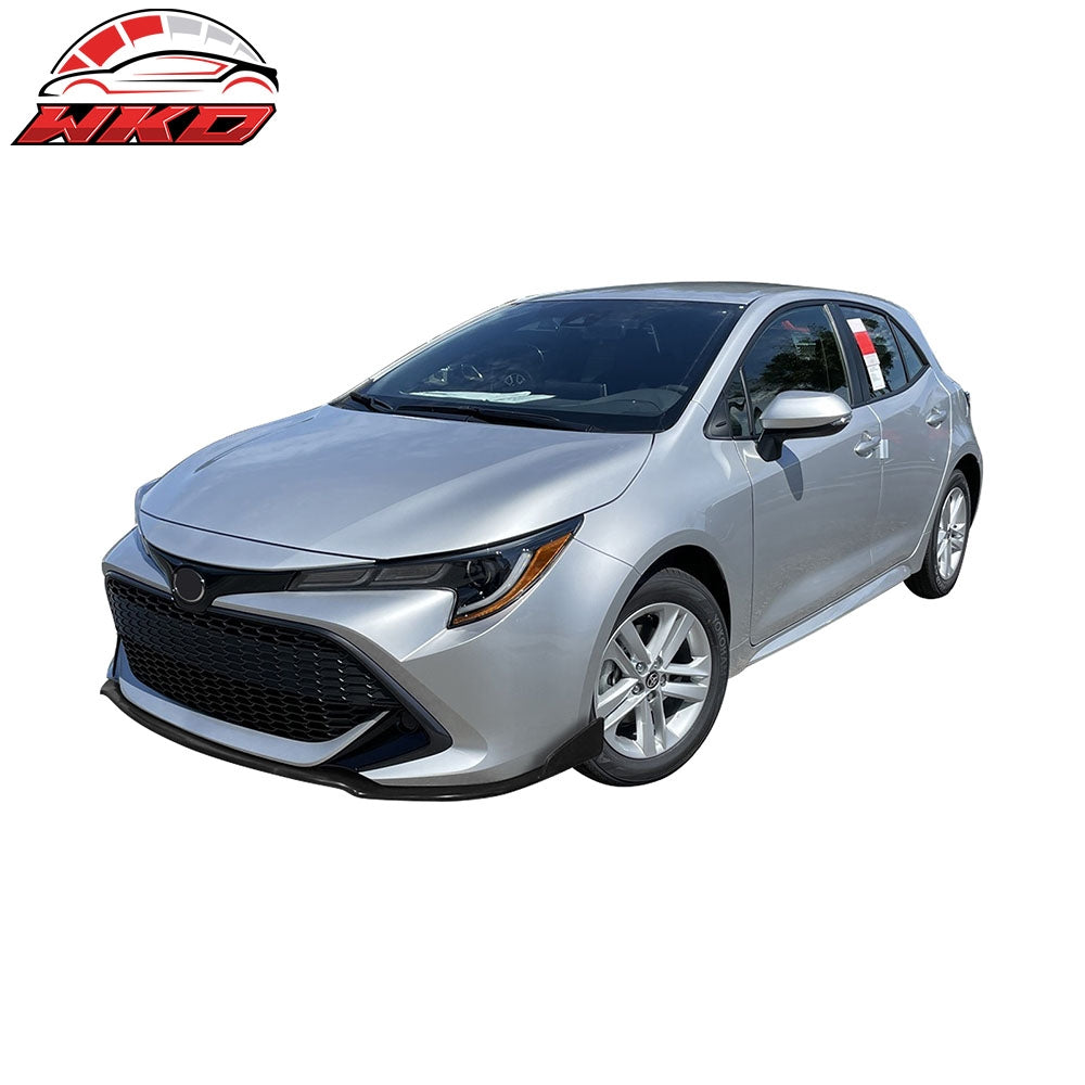 Fits 19-22 Toyota Corolla Hatchback TS Style 3PCS Front Bumper Lip Spoiler PU