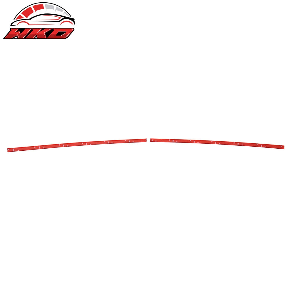 Fits 22-25 Subaru BRZ STI Style Red Front Bumper Lip Splitter Protector EPDM 2PC