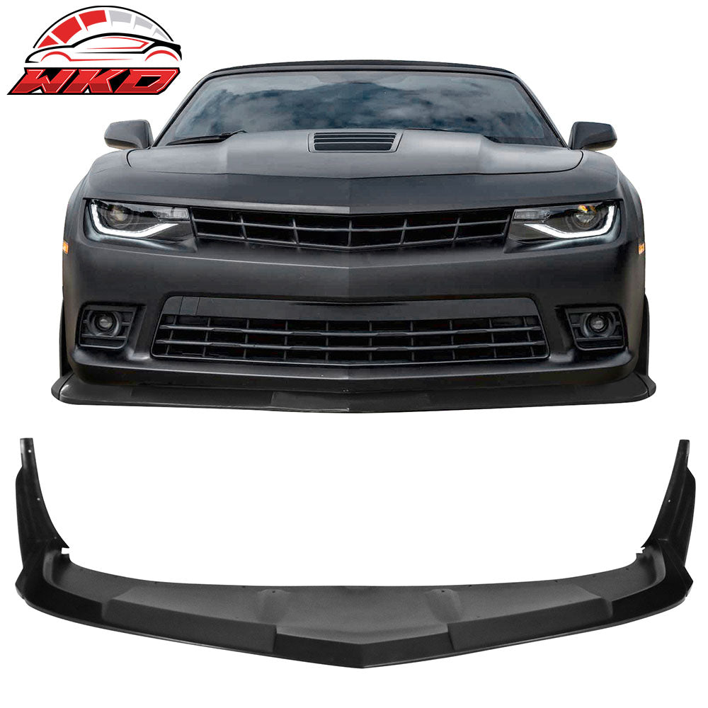 Fits 14-15 Chevrolet Camaro SS Front Bumper Lip+Winglets 1LE Style PU Unpainted