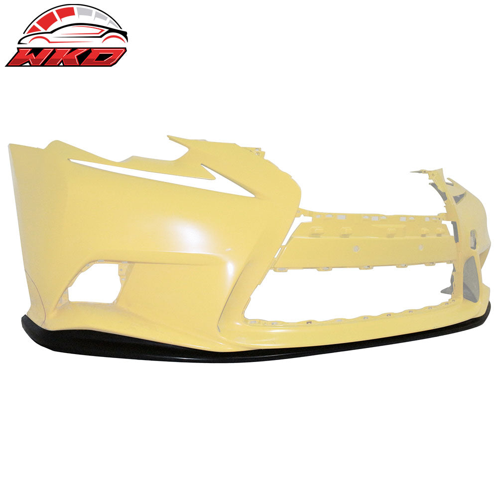 Fits 14-16 Lexus IS F Sport JDM Style Front Bumper Lip + Front Splitter Winglets