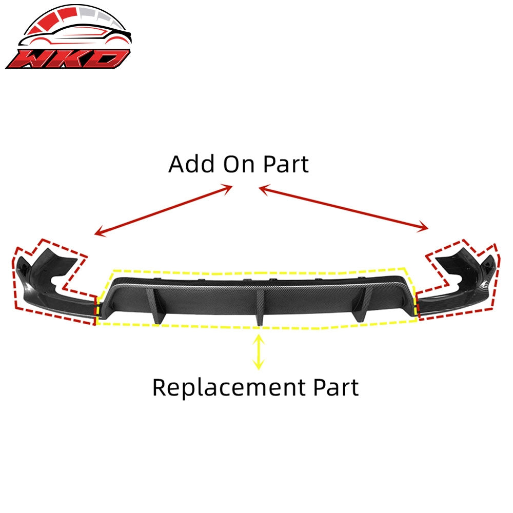 Fits 20-23 G06 X6 M Sport IKON Carbon Print Front Bumper Lip Rear Lip Side Skirt
