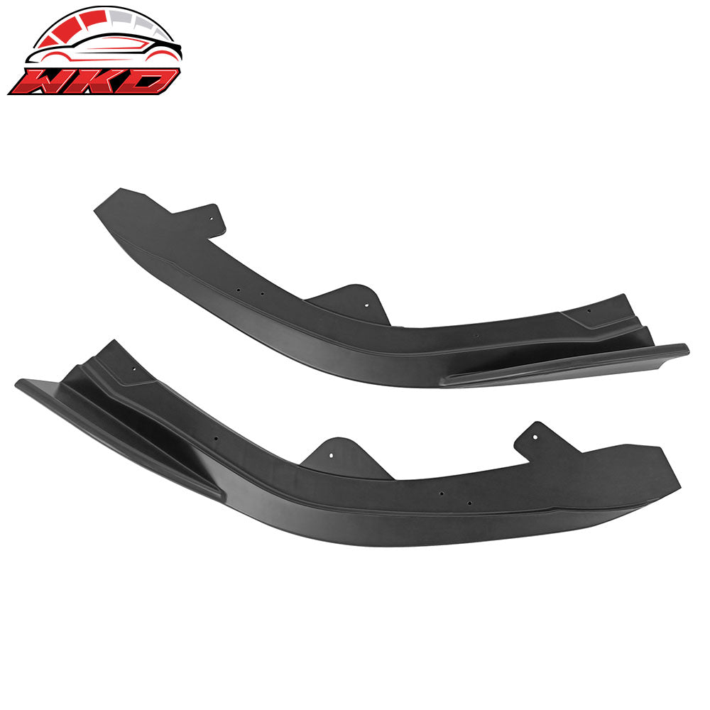 Fits 19-25 Toyota Corolla E210 Matte Black Front Bumper Splitters + Side Canards