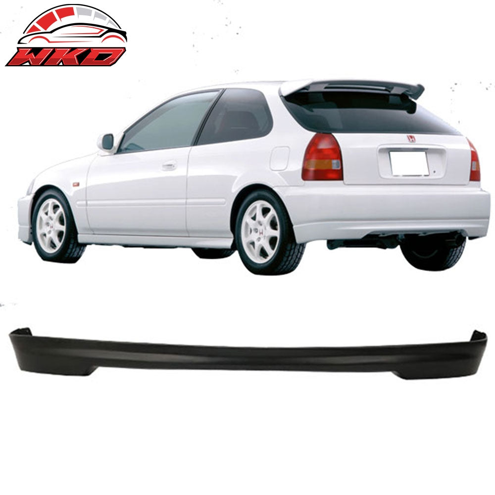 Fits 96-98 Honda Civic Hatchback Mugen Style Front + Rear Bumper Lip Spoiler PP
