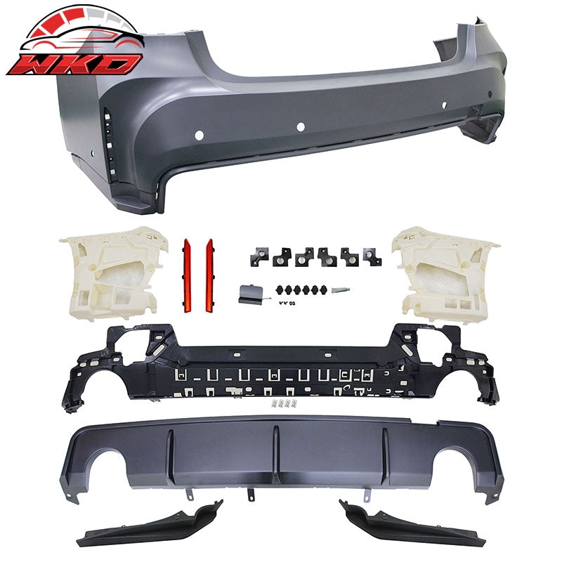 Fits 23-26 G20 330i Front/Rear Bumper Cover/Ambient Light Side Skirts (M3 Style)