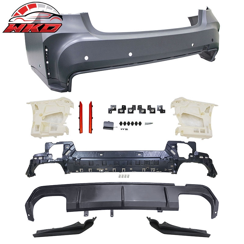 For 23-26 G20 M340i Front/Rear Bumper Cover + Ambient Light Side Skirt(M3 Style)