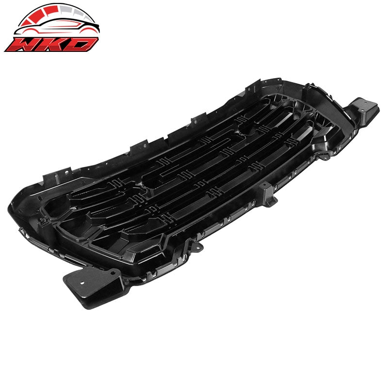 Fits 19-22 GMC Sierra 1500 Front Bumper Hood Grille Gloss Black