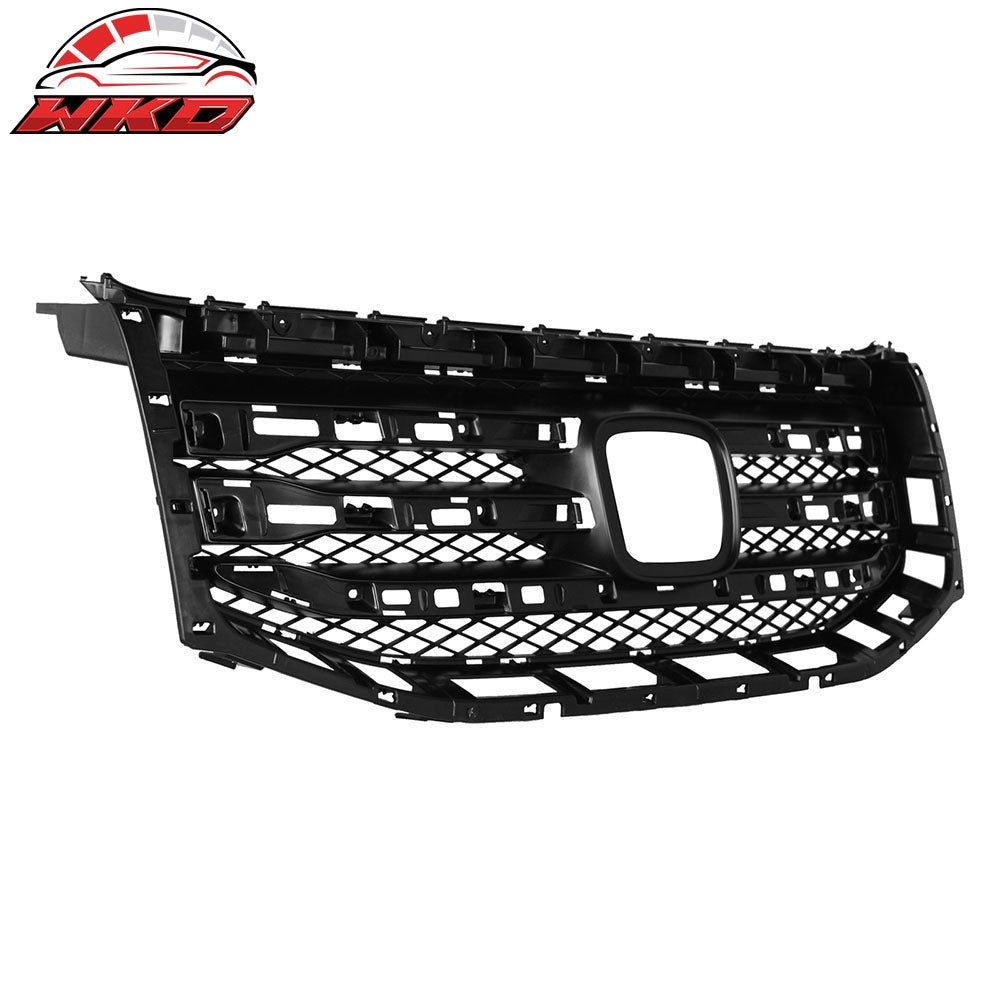 Fits 12-15 Honda Pilot OE Style Front Bumper Upper Grille Cover Grill Black ABS