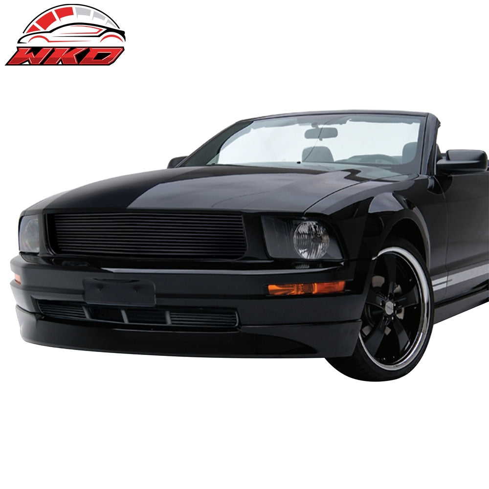 Wholesale 05-09 Ford Mustang V6 Billet Style Black ABS Front Insert Upper Mesh Grille