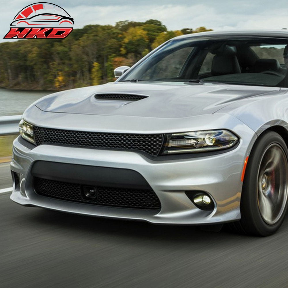 Fit 15-23 Charger SRT8 Front Lower Grille With Adaptive Cruise Control Unpainted | Wholesale - Wikond Auto