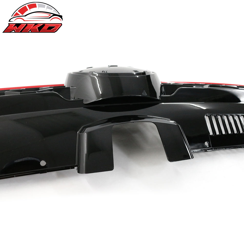 Fits 15-17 VW Golf GTI MK7 Mesh Black Red Trim Front Grille Logo Badge Base