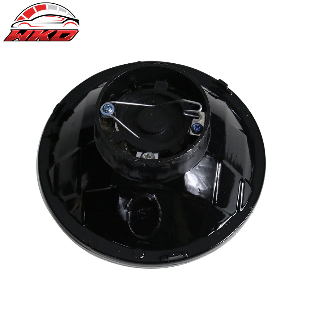 Universal 2PCS 5 Inch Round Headlights Conversion Head Lamps W/Clear Lens