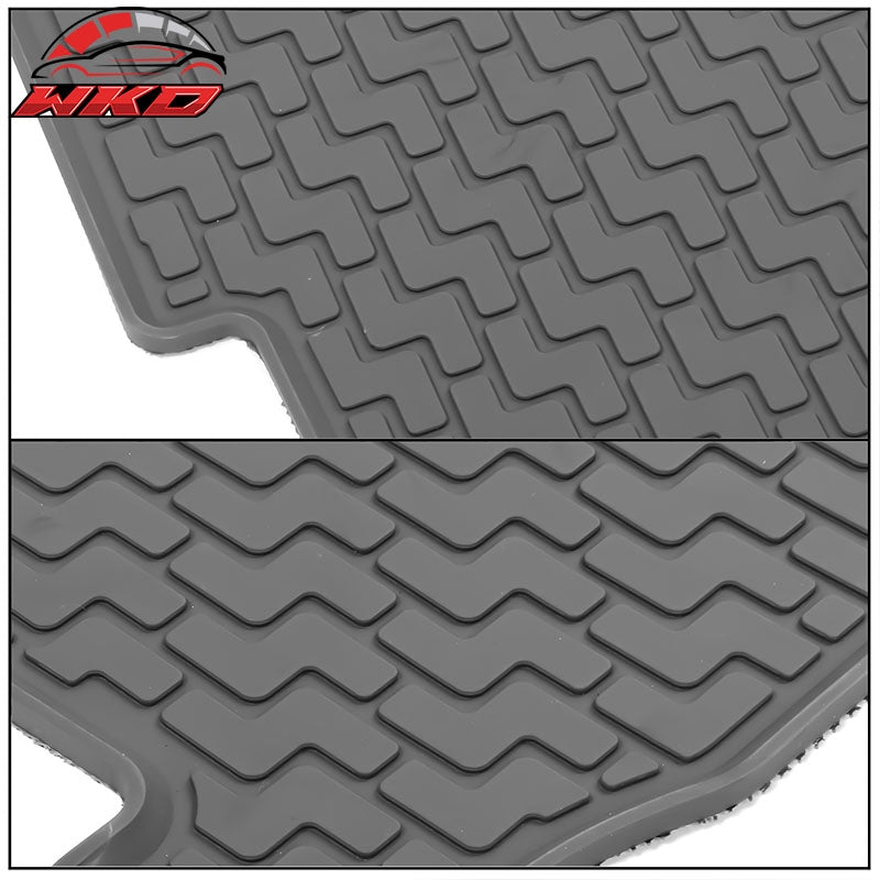 Fits 08-12 Honda Accord 4DR Latex Floor Mats Gray All Weather Car Carpet Liner