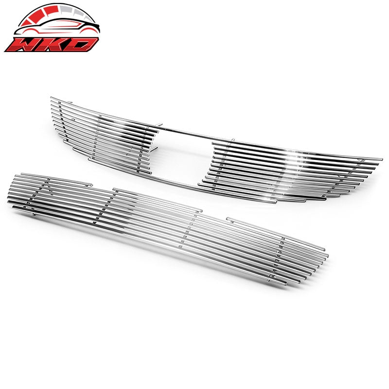 Fits 2011-2012 Honda Accord Coupe Billet Style Front Upper + Lower Grille Insert