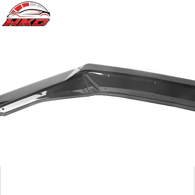 Fits 18-20 Honda Accord IKON V3 Style Carbon Fiber Print Front Bumper Lip PP 3PC