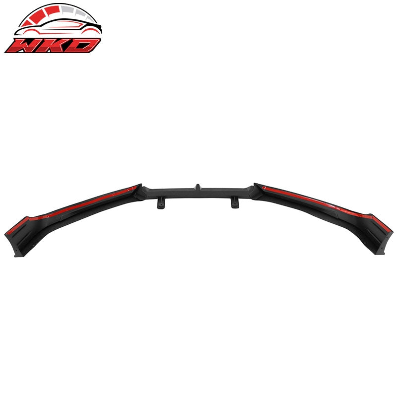 For 21-22 Honda Accord Matte Black Front Bumper Lip Spoiler Splitter PP 3PC