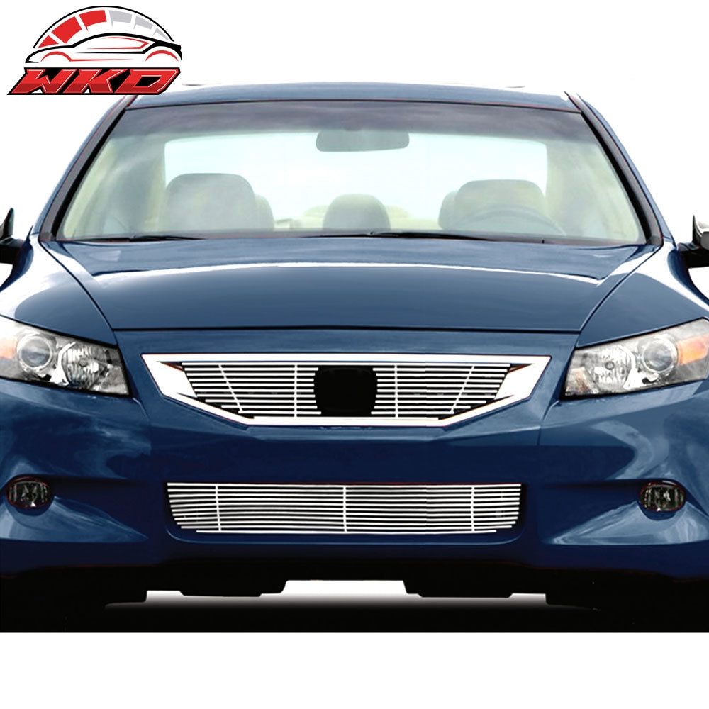 Fits 08-10 Accord Coupe LX-S EX EX-LBillet Chrome Lower Grille Stainless Steel