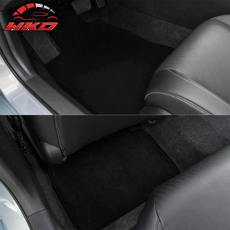 Fits 22-26 Honda Civic & Acura Integra Floor Mats Nylon Black Carpets 4PCS Set
