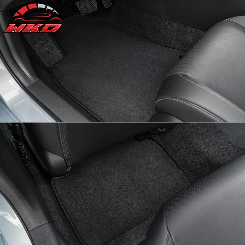 Fits 22-26 Honda Civic & Acura Integra Floor Mats Nylon Gray Carpets 4PCS Set