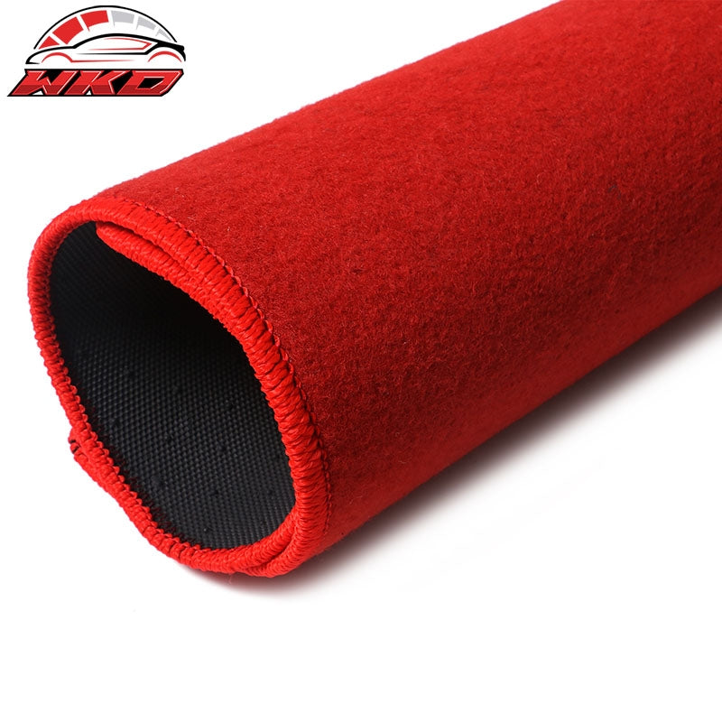 Fits 16-21 Honda Civic Car Floor Mats Liner Front Rear Nylon Red Carpets 4PCS