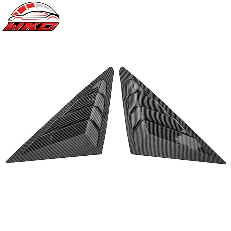 Fits 22-26 Honda Civic Hatchback IKON 2PC Side Window Louvers Carbon Fiber Print