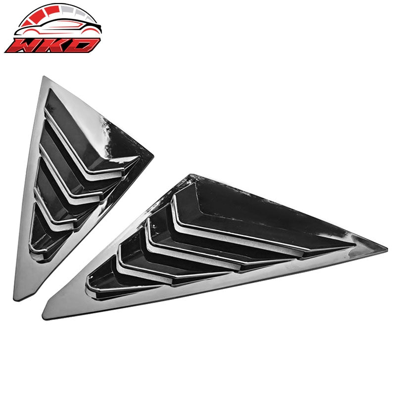 Fits 22-26 Honda Civic Hatchback IKON ABS 2PCS Side Window Louvers Gloss Black
