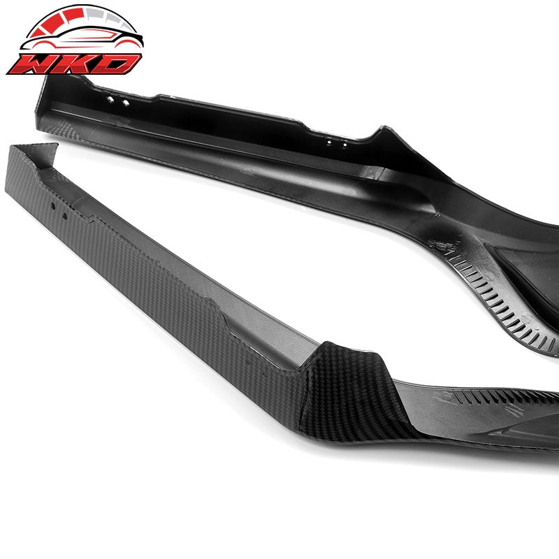 Fits 22-26 Honda Civic Sedan MD Style Rear Bumper Aprons PP Carbon Fiber Print