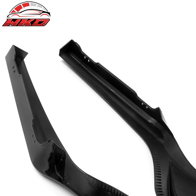 Fits 22-26 Honda Civic Sedan MD Style Rear Bumper Lip Apron Gloss Black PP 2PCS