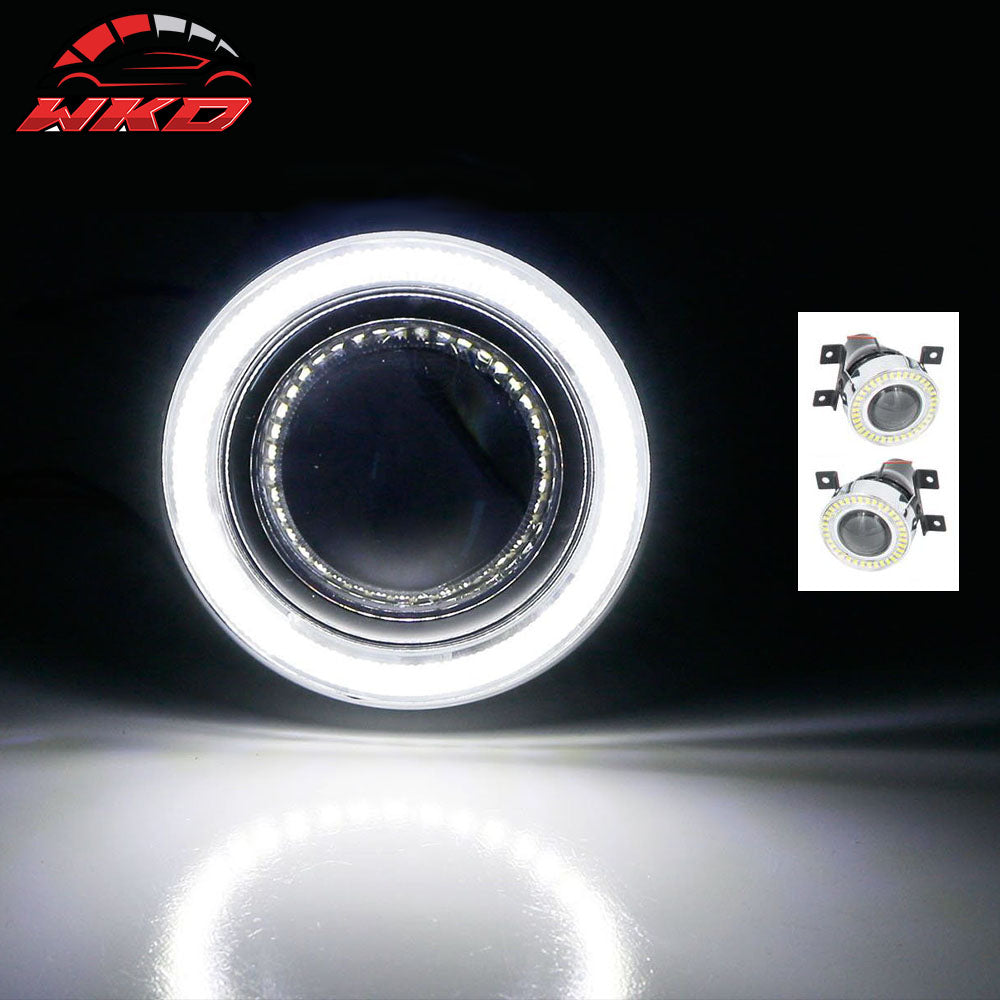 Fits 16-20 Honda Civic LED Halo Angel Eyes Projector Fog Lights Direct Fit 2PC