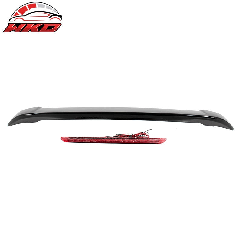 Fits 06-08 Honda Fit Gloss Black ABS Rear Roof Spoiler Lip Wing with LED Light