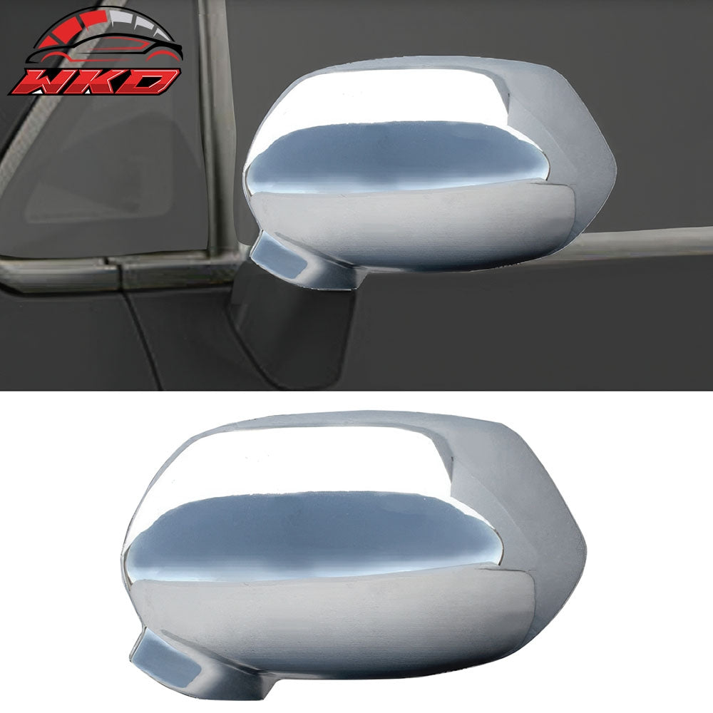 For 07-08 Honda Fit Rear Side View Mirror Covers Caps Overlay Chrome ABS Pair