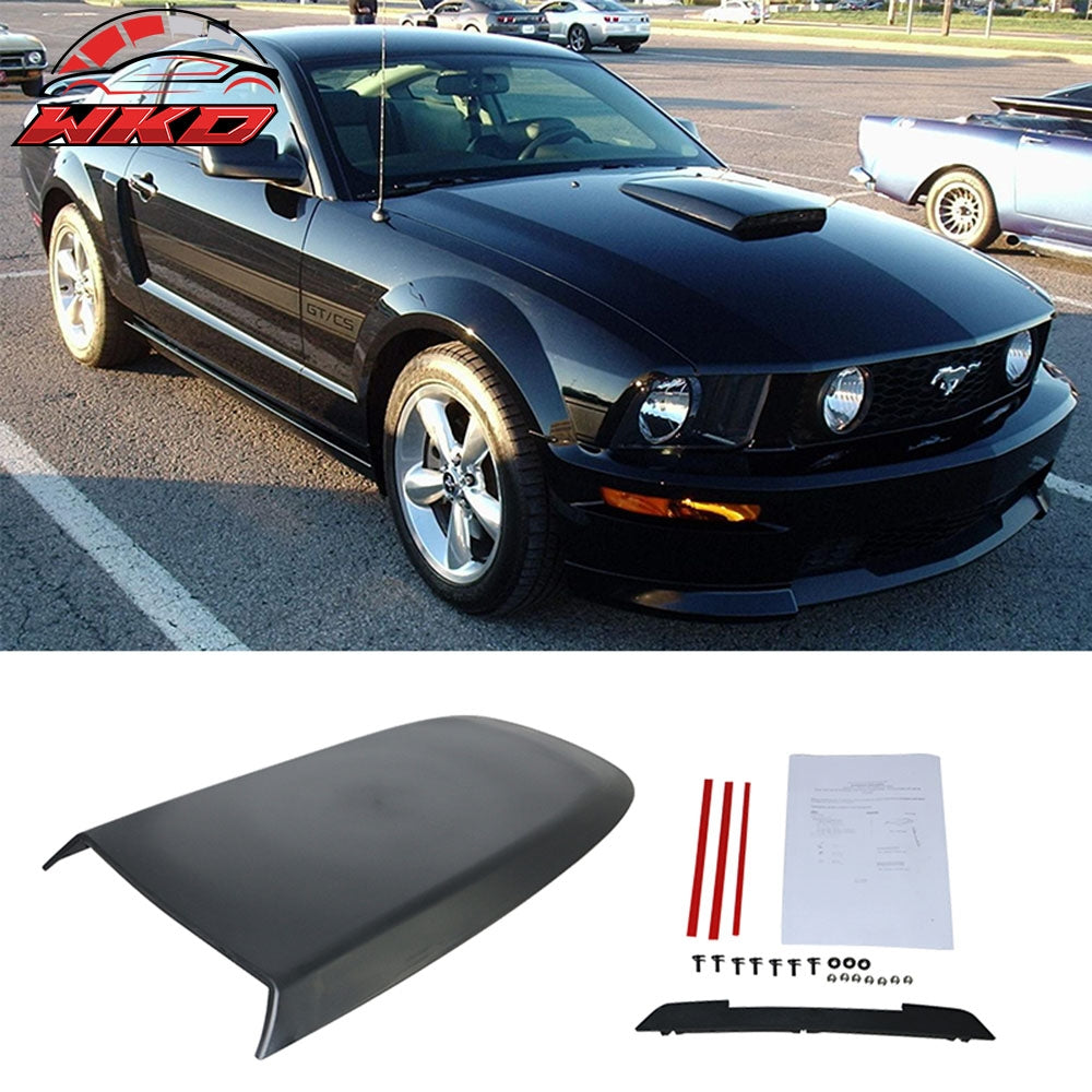 Fits 05-09 Ford Mustang GT V8 Racing Hood Scoop Vent Unpainted ABS