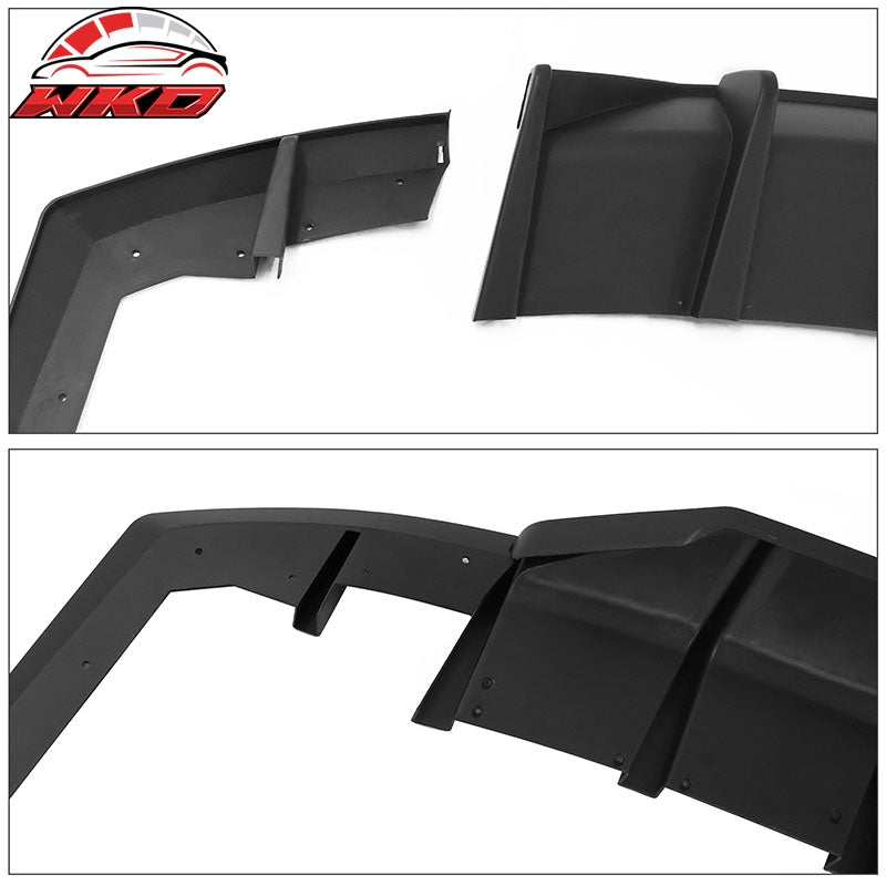 Fits 21-23 Hyundai Elantra IKON Style Rear Bumper Lip Diffuser Matte Black PP